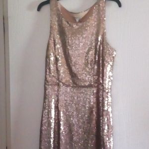 Gold sequin dress
